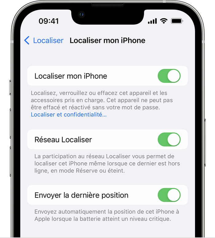 L’activation du réseau Localiser sur votre iPhone vous permet de localiser ce dernier même lorsqu’il est hors ligne.