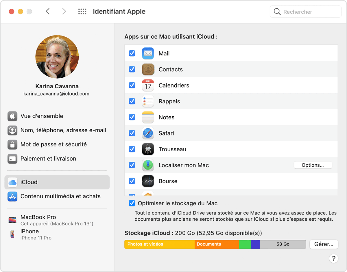 Votre stockage iCloud sur Mac