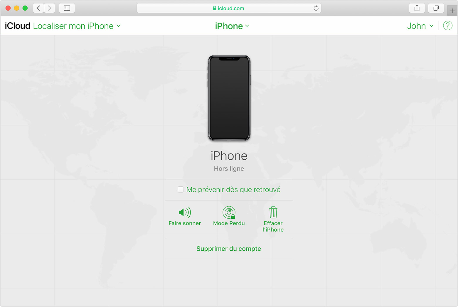 iOS : Find My iPhone