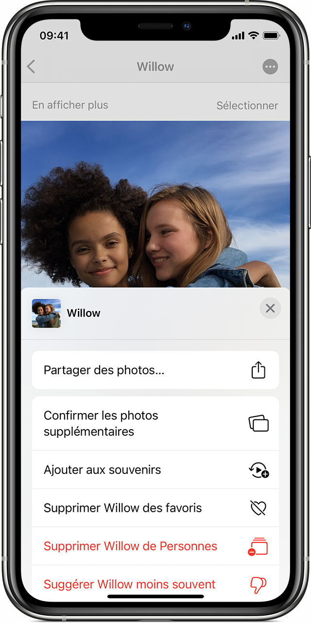 Utiliser L Album Personnes Dans Photos Sur Votre Iphone Ipad Ou Ipod Touch Assistance Apple
