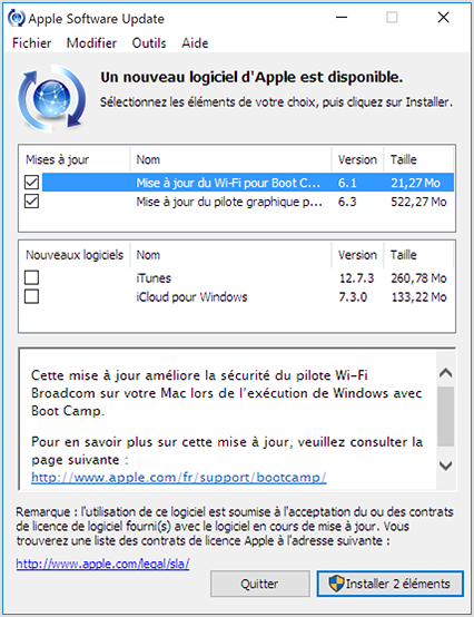 Utilisation D Apple Software Update Pour Windows Assistance Apple