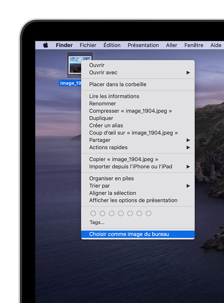 Modification De L Image Arriere Plan Du Bureau De Votre Mac Assistance Apple