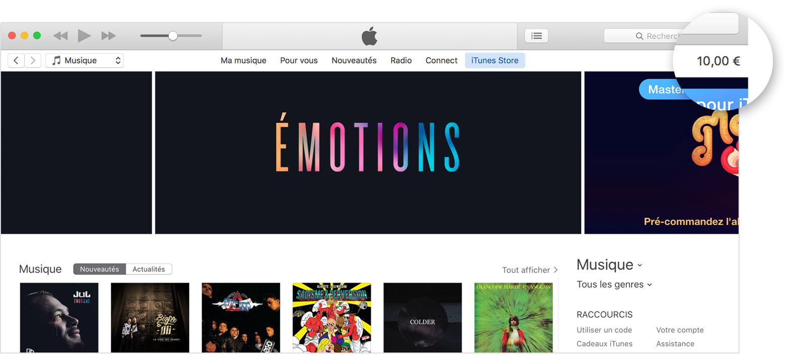 Crédit d’achat iTunes