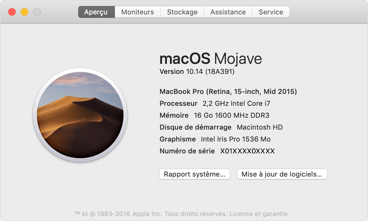 Déterminez quel processeur graphique est utilisé sur votre MacBook Pro -  Assistance Apple (FR)