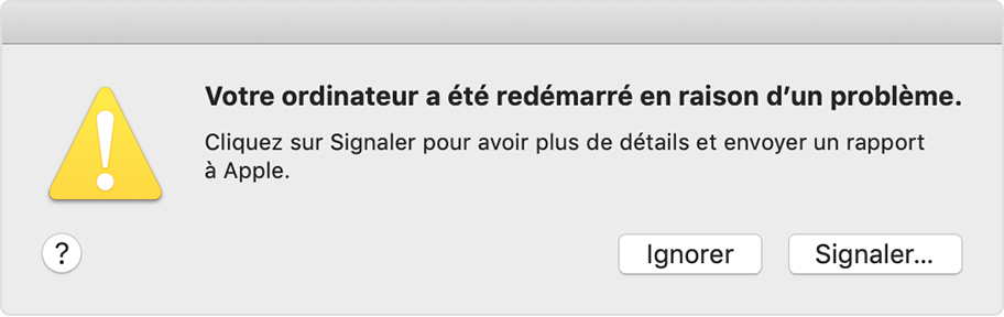 Si votre Mac a redémarré en raison d'un problème - Assistance Apple (FR)