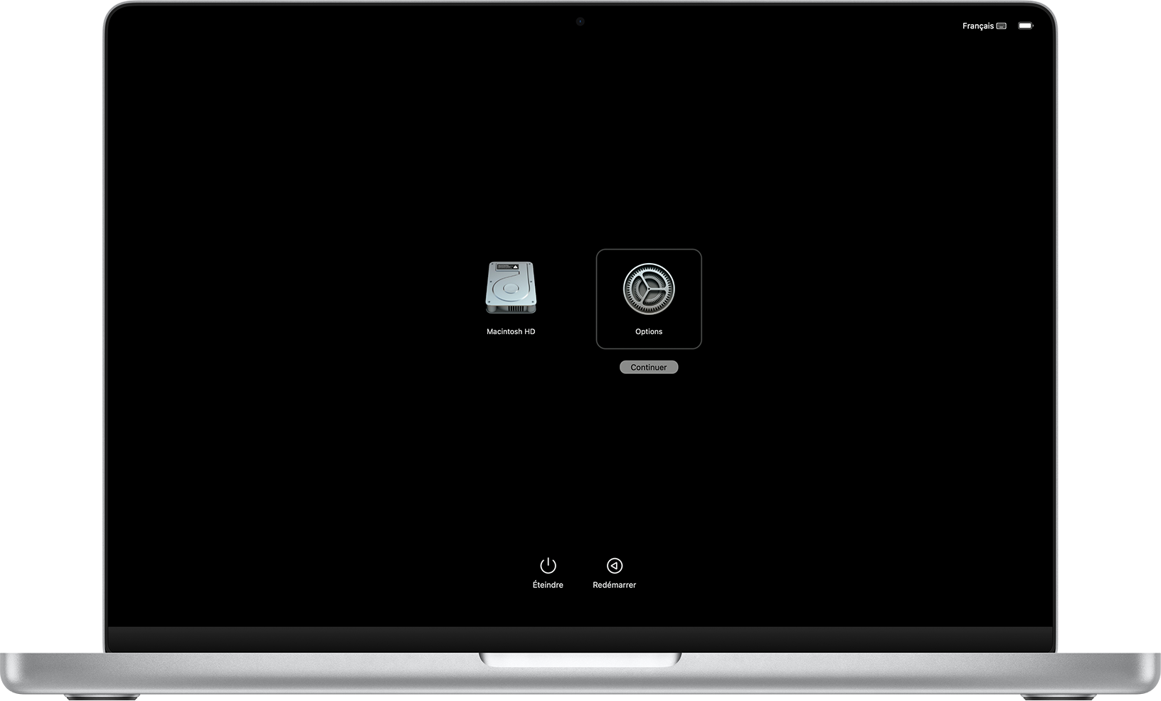 Options de démarrage sur un Mac avec puce Apple