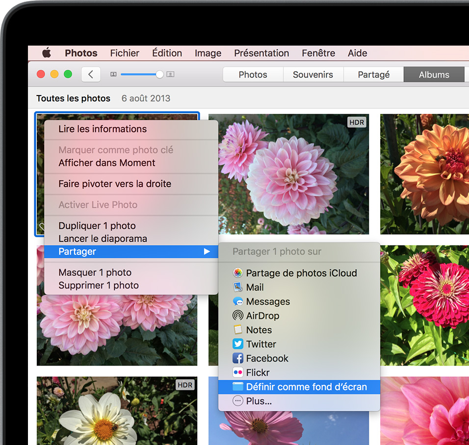 Modifier le fond d’écran de votre Mac Assistance Apple