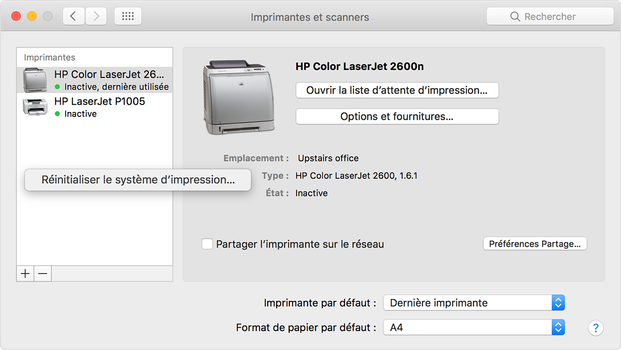 Si Vous Ne Parvenez Pas A Lancer Des Impressions Depuis Votre Mac