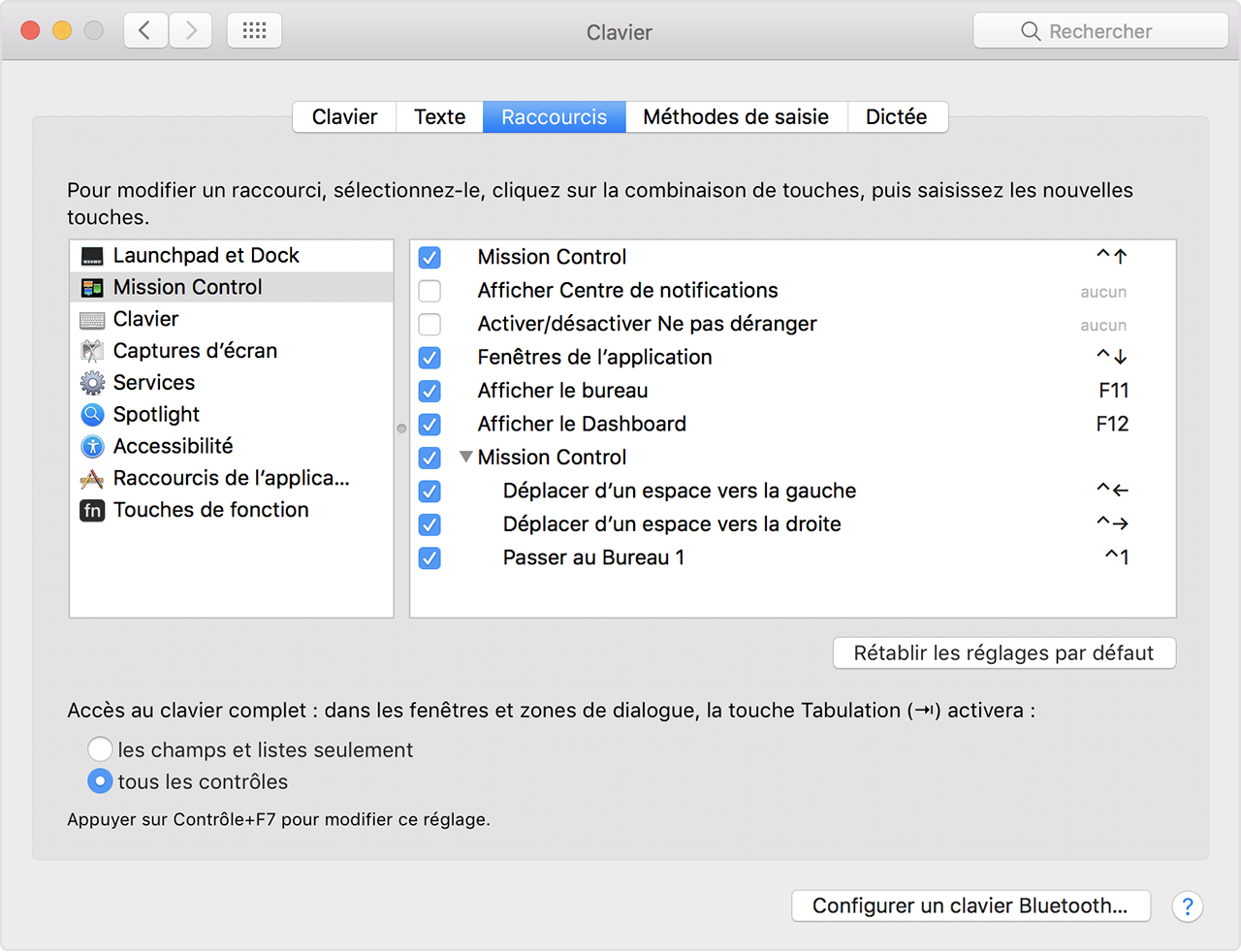 macos mission control keyboard shortcut