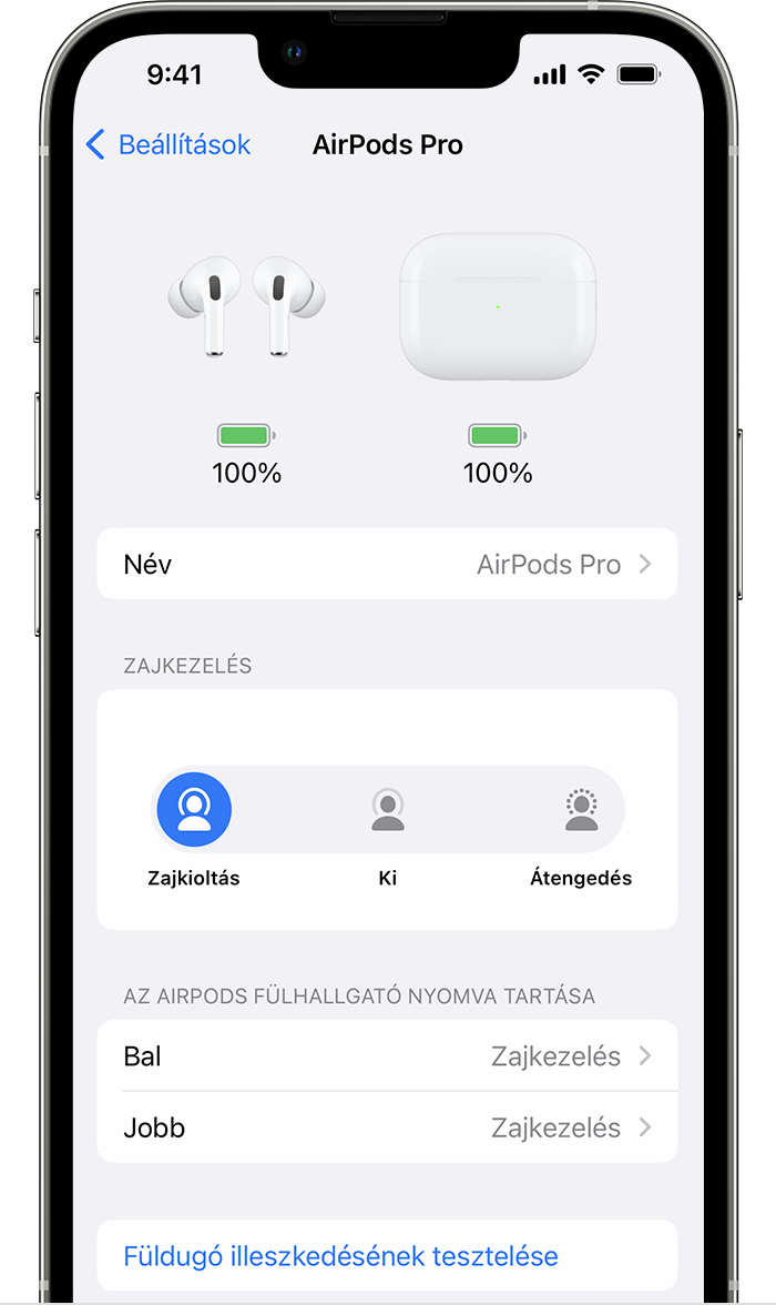 Az AirPods Pro és az AirPods Max Aktív zajszűrés és Átengedési módja -  Apple Támogatás (HU)