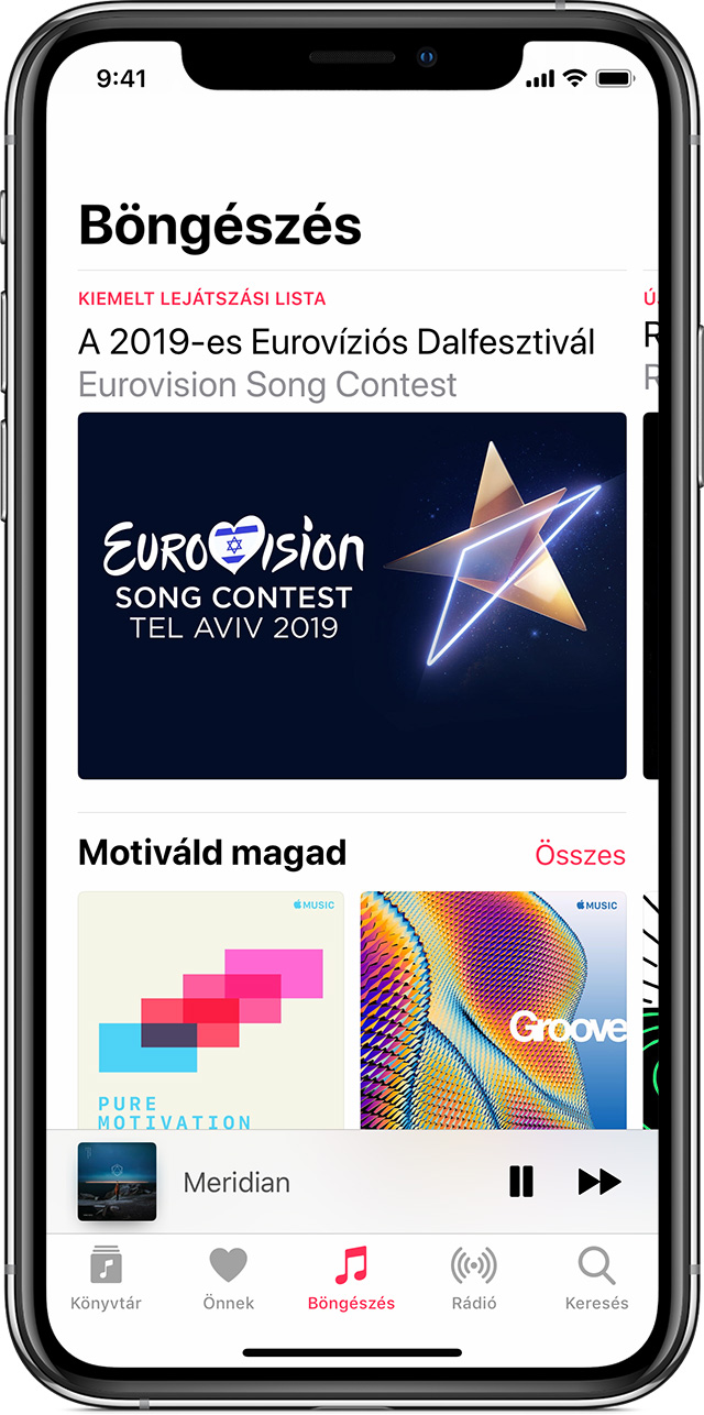 Zenék és videotartalmak hozzáadása és letöltése az Apple Music