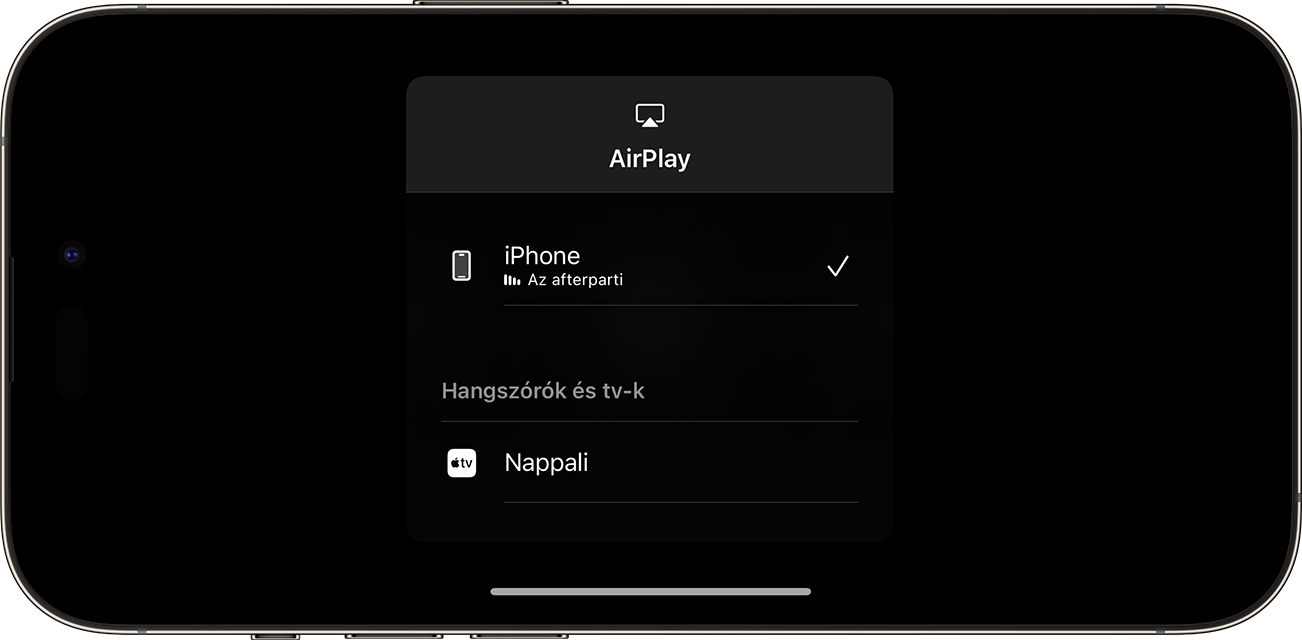 Videók streamelése az AirPlay segítségével, valamint az iPhone vagy az iPad  készülék képernyőjének tükrözése - Apple Támogatás (HU)
