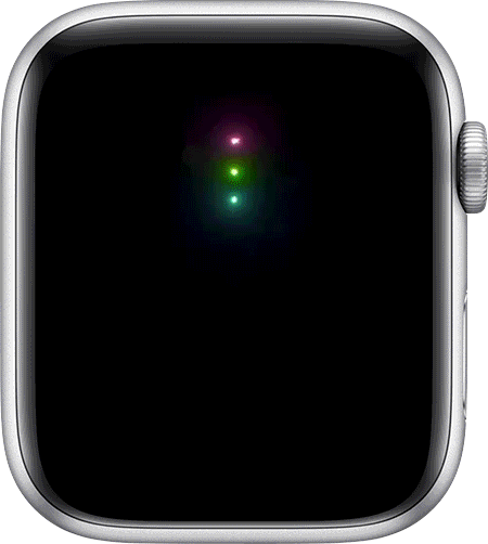 Animált gif egy Apple Watch számlapjáról, amelyen az „Elérte mind a 3 célt!” képernyő látható. értesítés