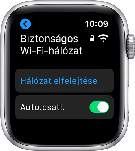 A Hálózat elfelejtése funkció Apple Watchon