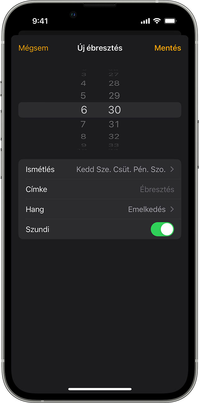 Ébresztések beállítása és módosítása iPhone-on - Apple Támogatás (HU)