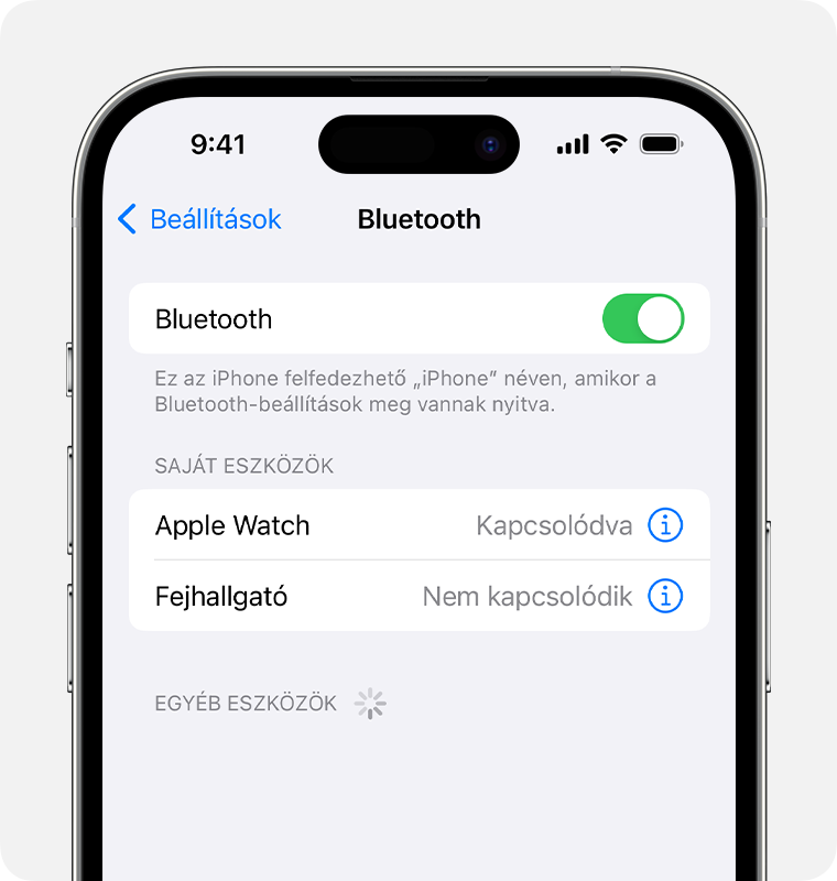 Külső Bluetooth-kiegészítő párosítása iPhone és iPad készülékkel - Apple  Támogatás (HU)