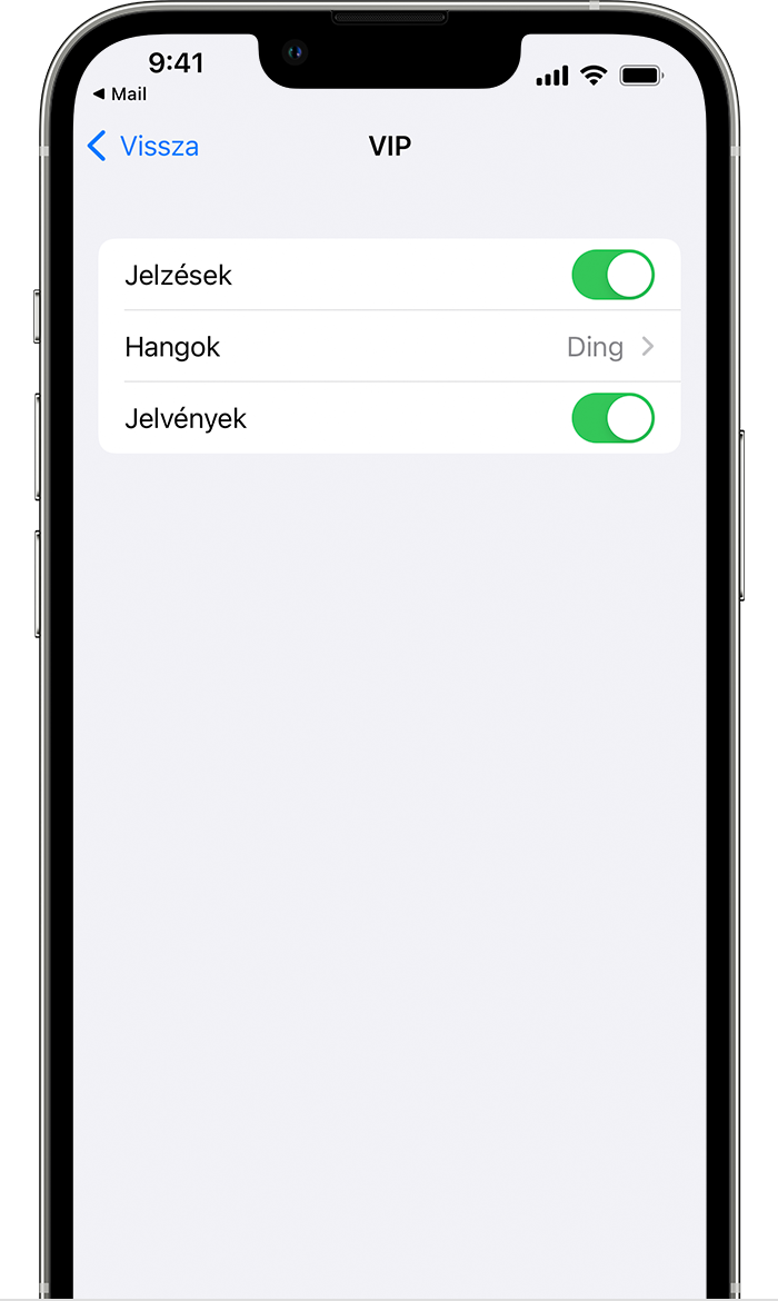 A VIP e-mailek értesítési beállításainak módosítása az iOS 15 rendszerben