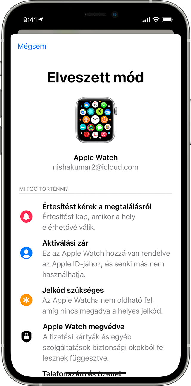 Ha ellopták vagy elveszítette az Apple Watchot - Apple Támogatás (HU)