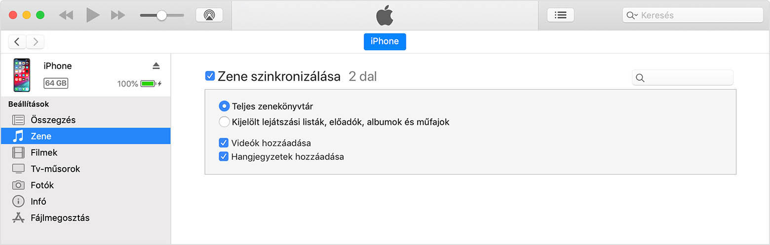 Iphone Ipad Es Ipod Szinkronizalasa Szamitogeppel Az Itunes Segitsegevel Apple Tamogatas Hu