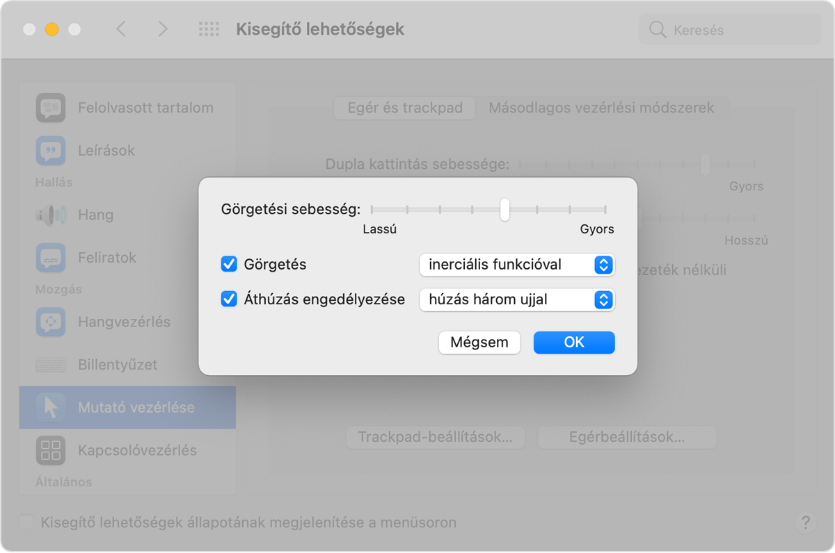 A Mac Trackpad Huzas Harom Ujjal Funkciojanak Aktivalasa Apple Tamogatas Hu