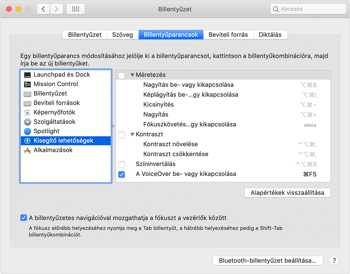 A Kisegito Lehetosegek Billentyuparancsai Macen Apple Tamogatas Hu