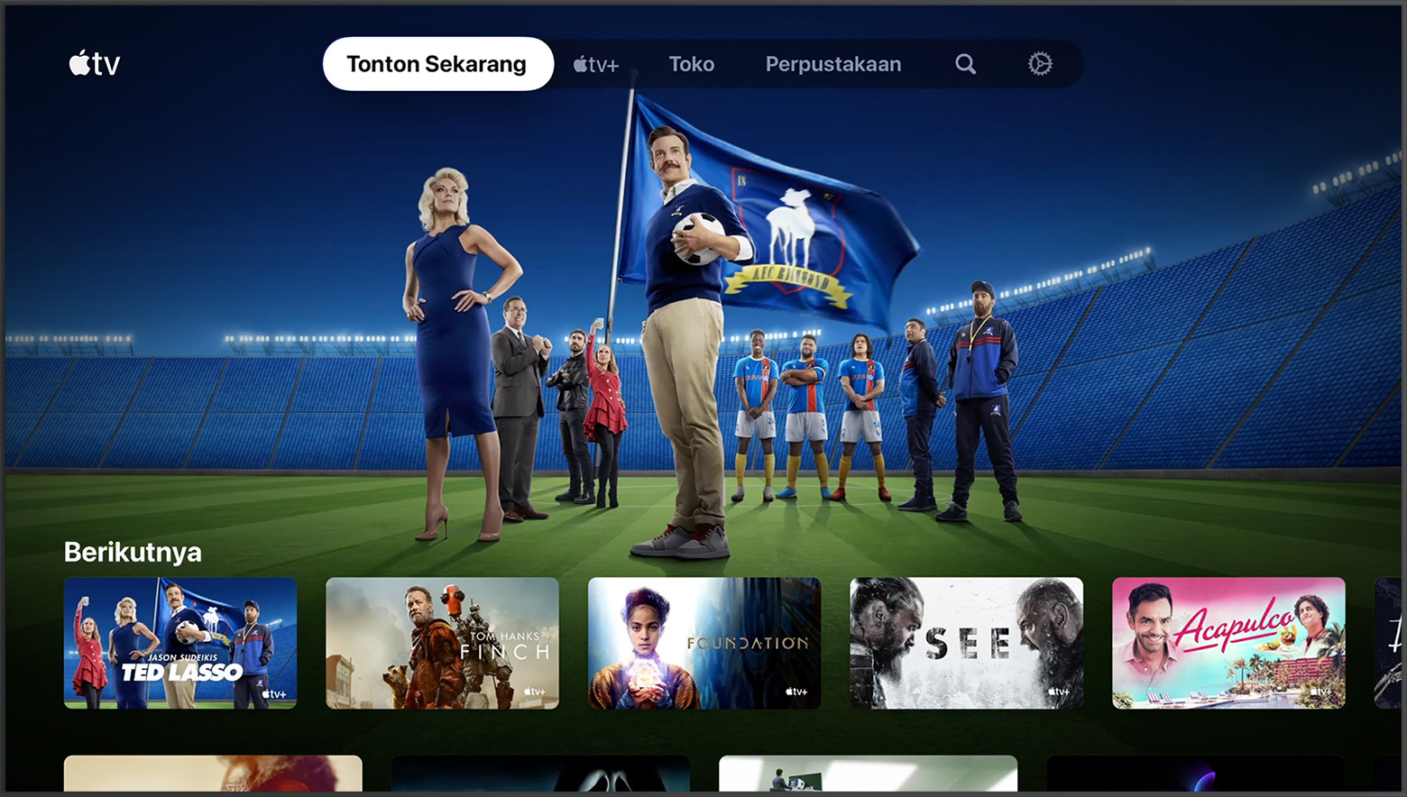 Tab Tonton Sekarang di app Apple TV di smart TV