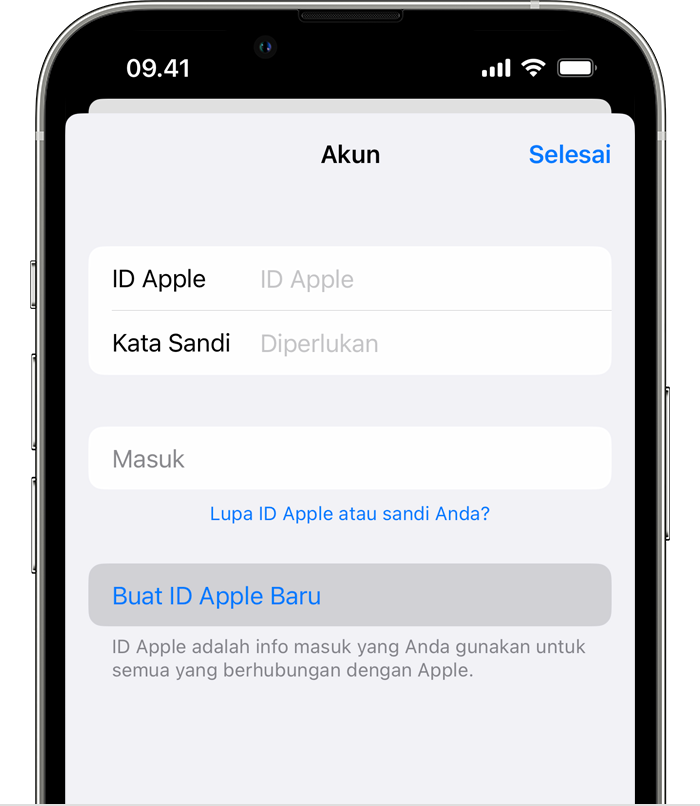 Membuat ID Apple dari App Store di iPhone
