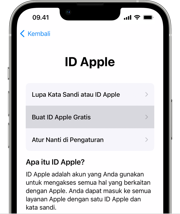 Cara membuat ID Apple baru - Apple Support (ID)