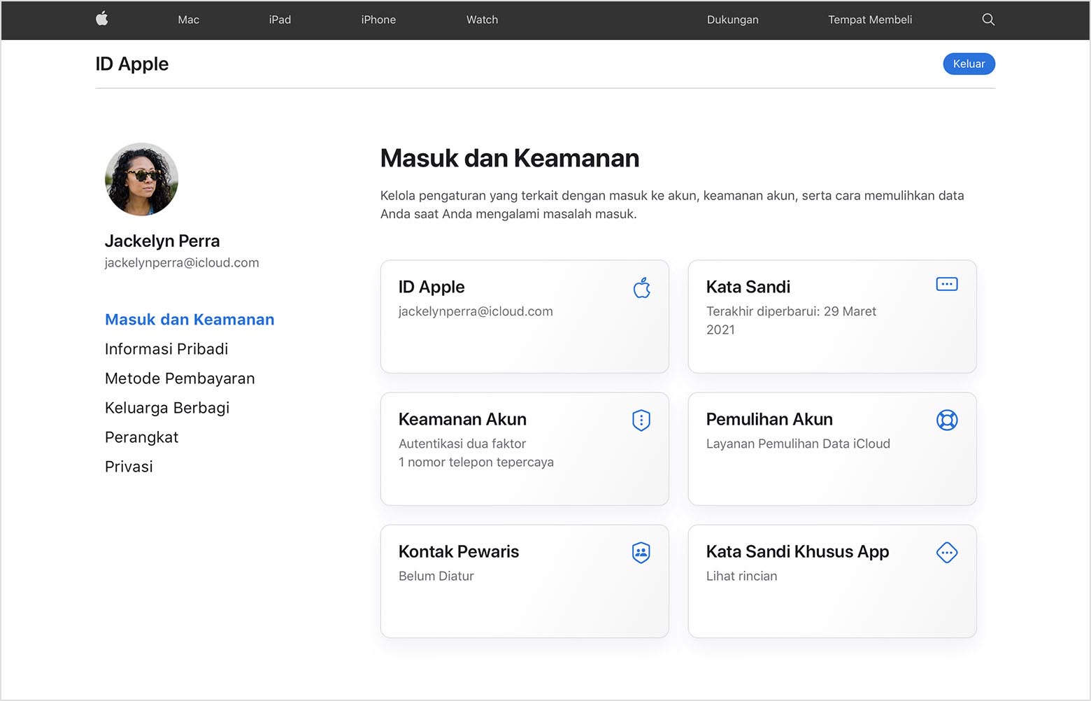 Mengubah ID Apple Apple Support ID 