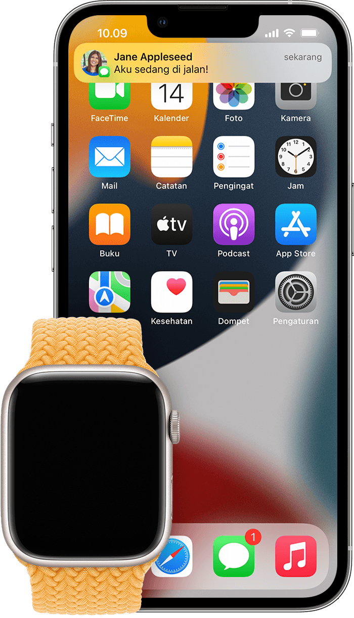 iPhone menampilkan pemberitahuan yang masuk ke iPhone, bukan Apple Watch