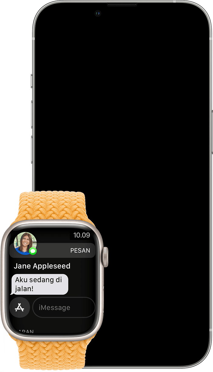 Apple Watch menampilkan pemberitahuan yang masuk ke Apple Watch, bukan iPhone