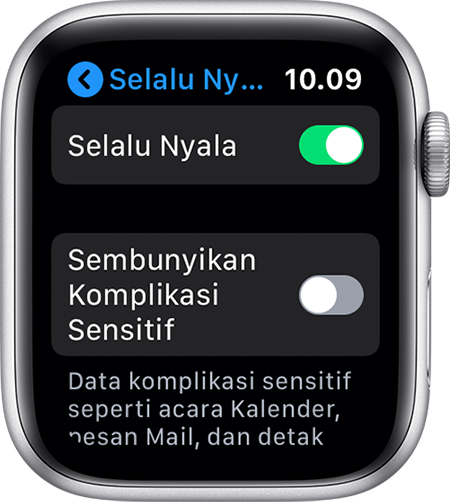Menggunakan fitur Selalu Nyala dengan Apple Watch - Apple Support (ID)