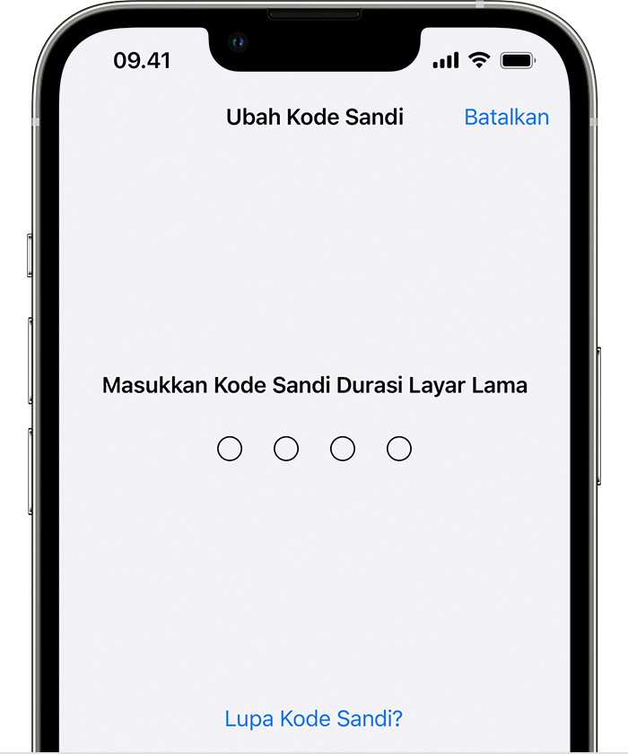 Jika Anda lupa kode sandi Durasi Layar - Apple Support (ID)