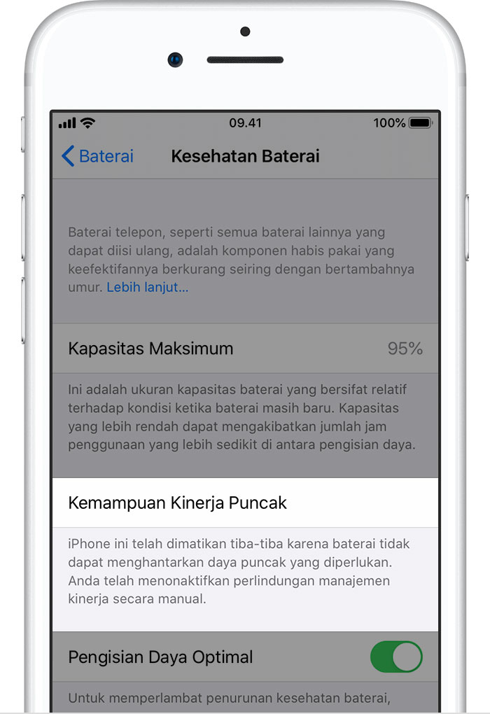 Baterai dan Kinerja iPhone - Apple Support (ID)