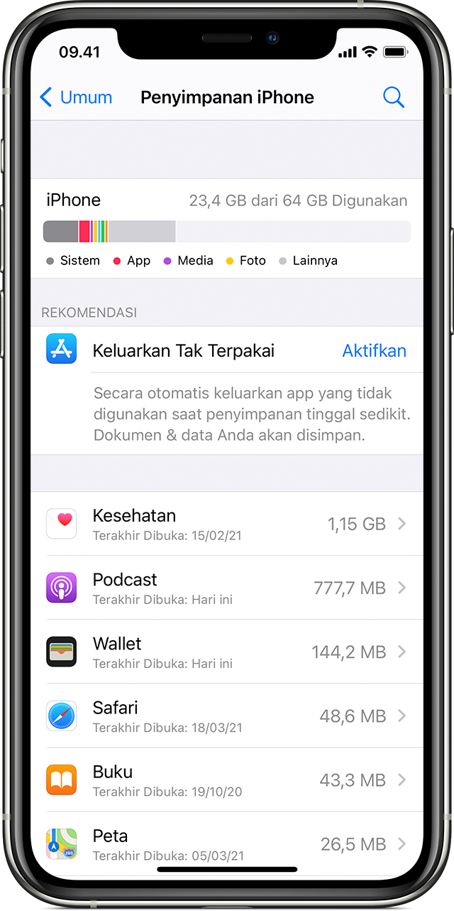 Cara Memeriksa Penyimpanan Di Iphone Ipad Dan Ipod Touch Apple Support