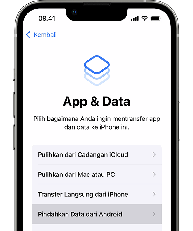 Layar App & Data di iPhone