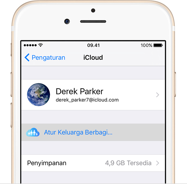 Mengatur Keluarga Berbagi - Apple Support