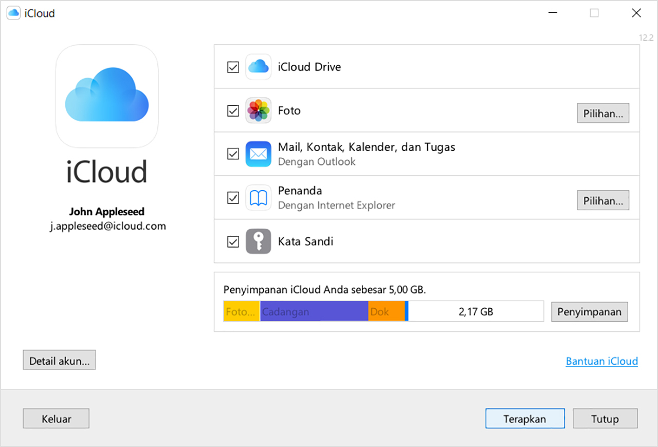 iCloud di PC Windows