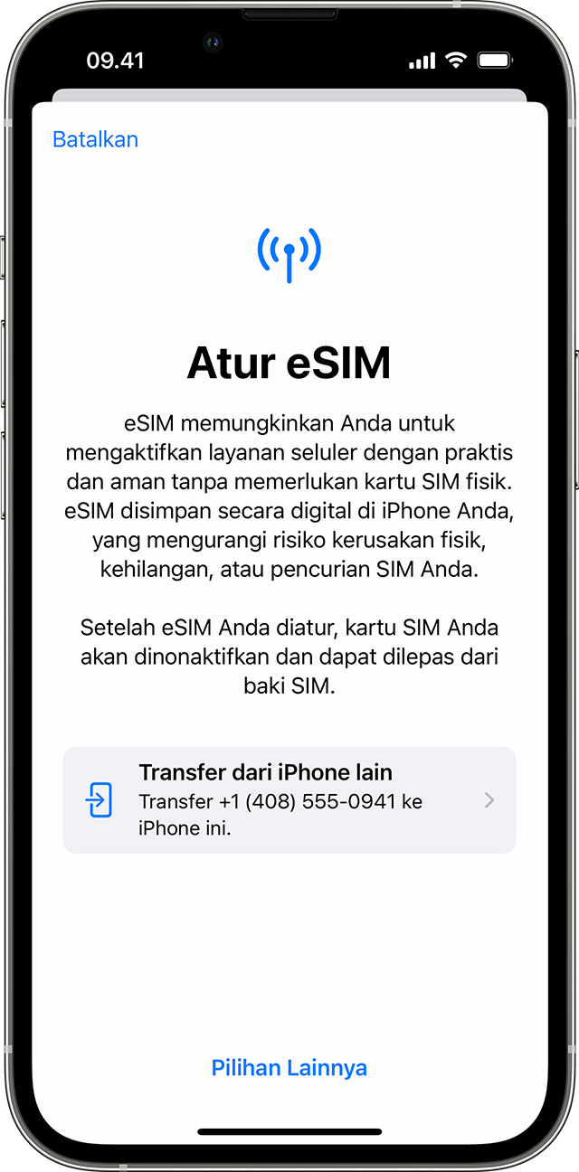 Mengenai eSIM di iPhone Apple Support (ID)