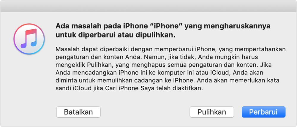 layar iTunes