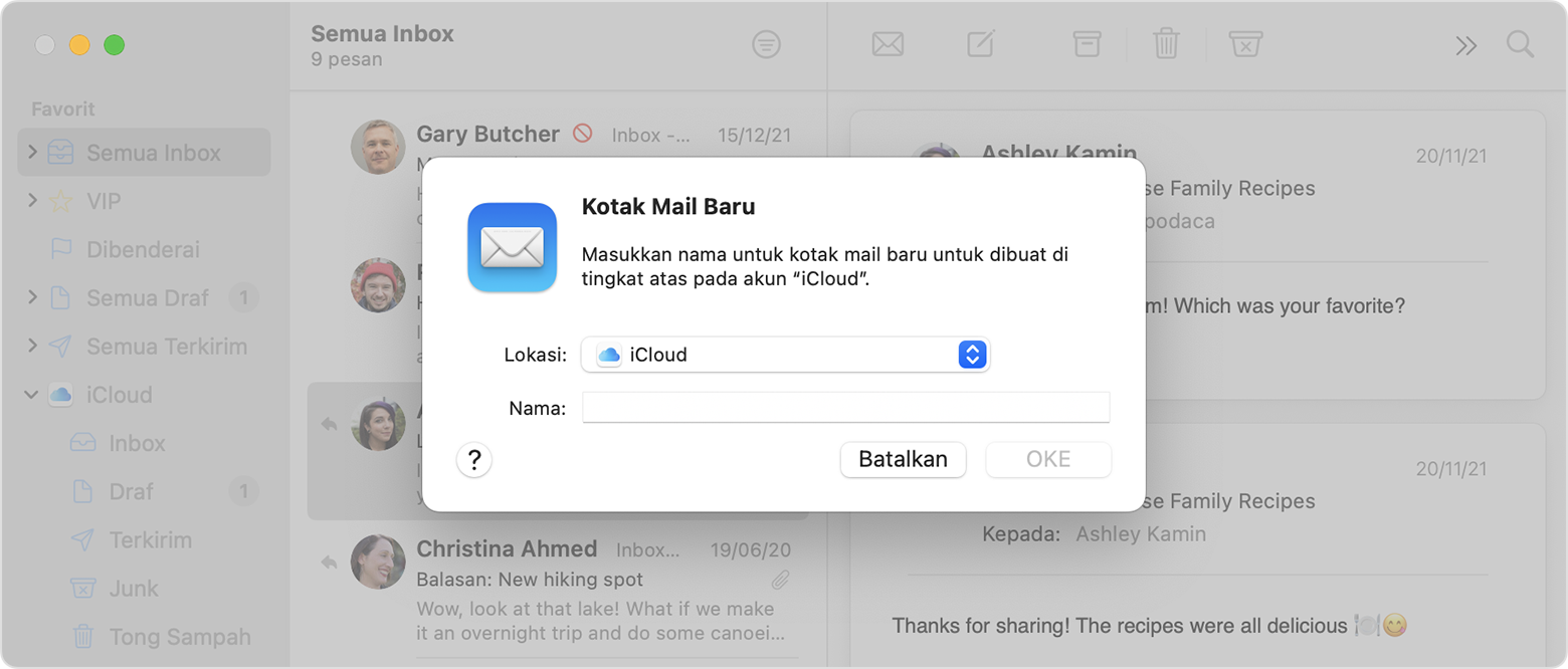 Pilihan Kotak Mail Baru di Mail macOS