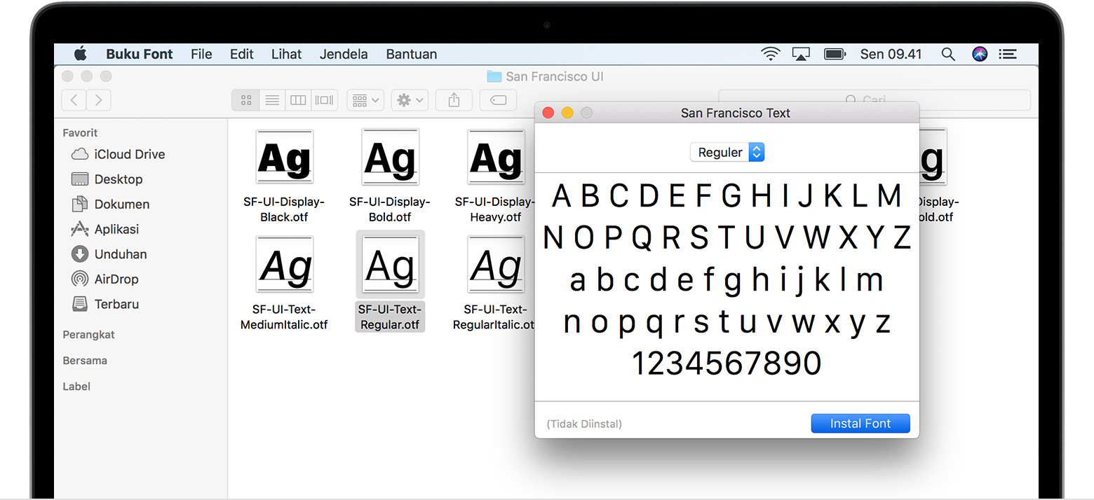 all fonts for mac