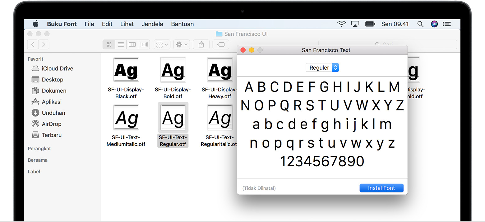 apple default font