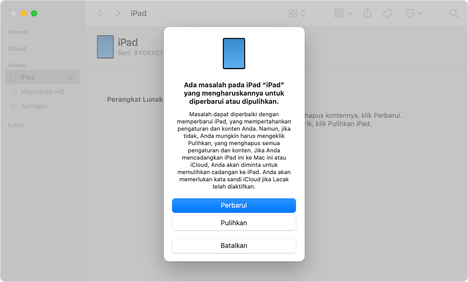 Jika iPad tidak dapat dihidupkan atau terhenti - Apple Support (ID)