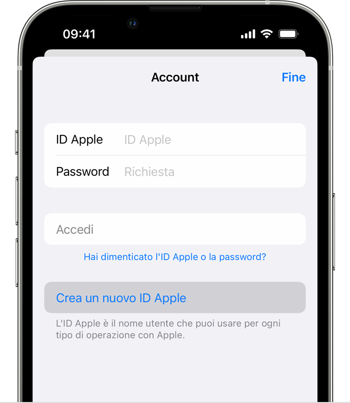 Creare un ID Apple nell'App Store su iPhone