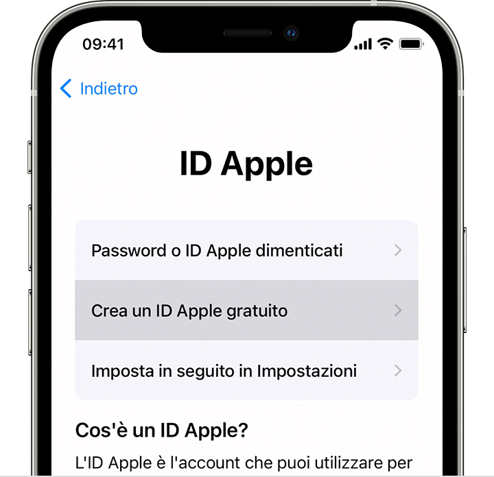 Come creare un nuovo ID Apple - Supporto Apple (IT)