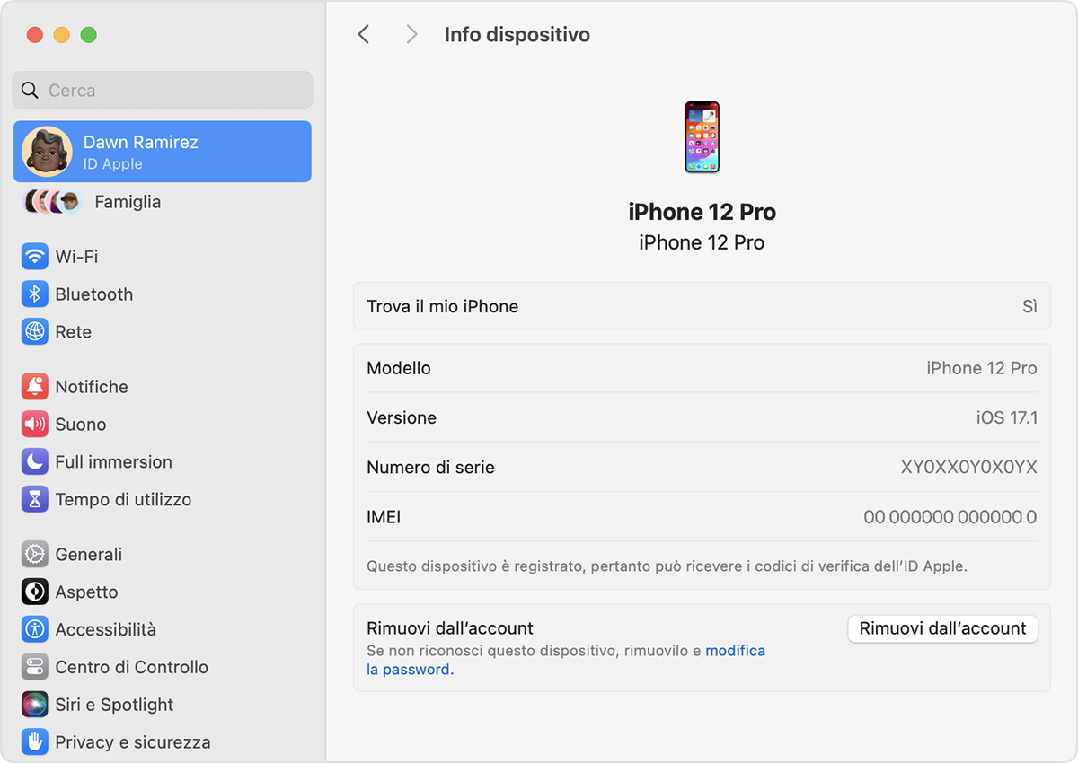 Verificare l'elenco dei dispositivi del tuo ID Apple per scoprire su quali  hai effettuato l'accesso - Supporto Apple (IT)