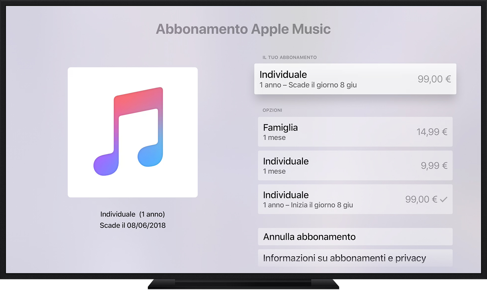 Disattivare Apple Music da PC/Mac