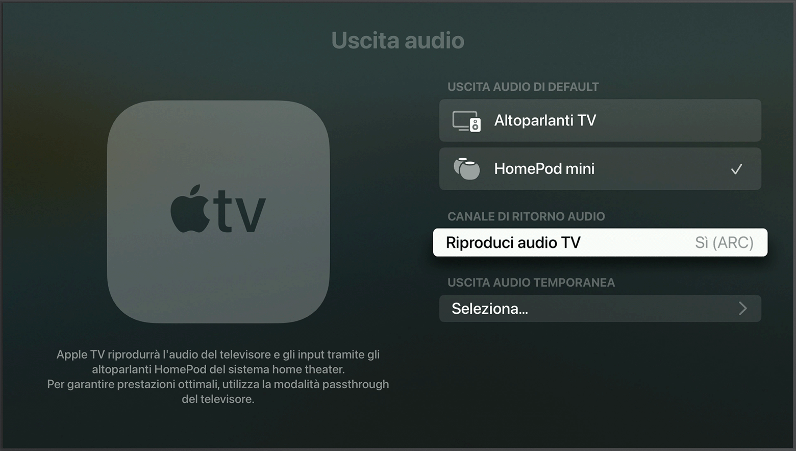 Usare HDMI ARC o eARC con Apple TV 4K - Supporto Apple (IT)