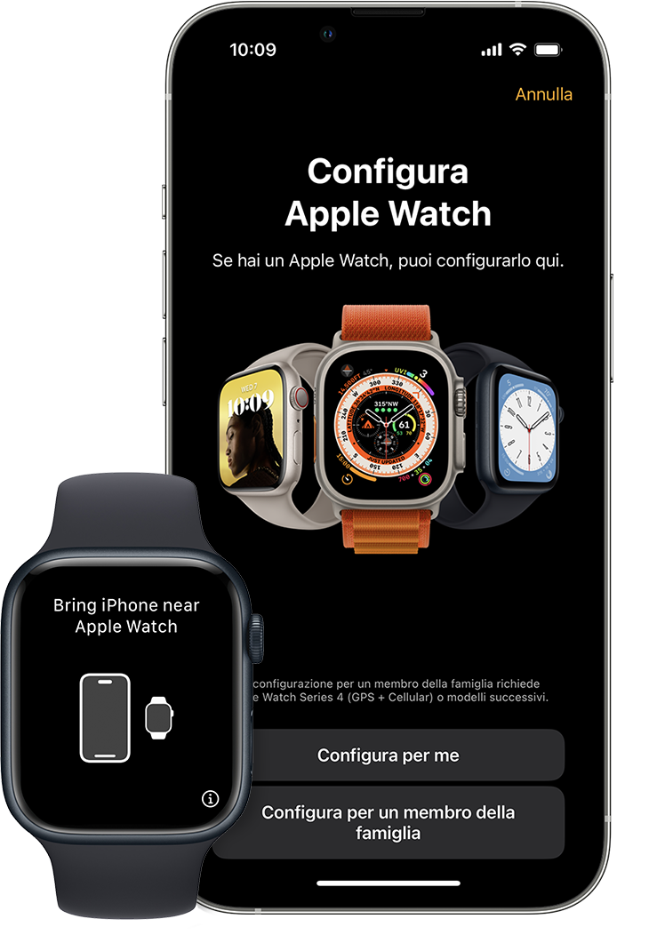 Configurare l'Apple Watch di un membro della famiglia - Supporto Apple (IT)